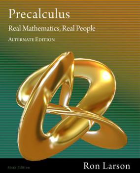 Hardcover Precalculus: Real Mathematics, Real People, Alternate Edition Book
