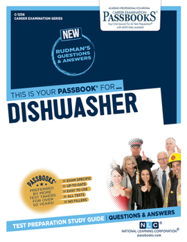 Paperback Dishwasher (C-1256): Passbooks Study Guide Volume 1256 Book