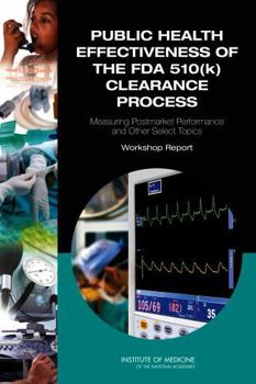Public Health Effectiveness of the FDA 510(k) Clearance Process: Measuring Postmarket Performance and Other Select Topics: Workshop Report