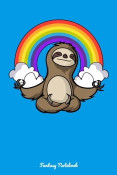 Paperback Fantasy Notebook: Yoga Sloth Notebook Book