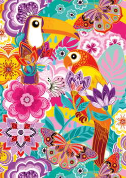 Hardcover Car Pintos Birds, Butterflies & Flowers Lined Notebook: Plastic Free Packaging Book