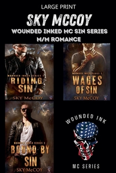 Paperback Wounded Inked MC Sin Series [Large Print] Book