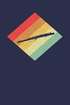 Flutist Notebook: Retro Vintage 80s Transverse Flute 6 x 9 Dotted Dot Grid Journal Gift for Flutists And Flute Lovers (108 Pages)