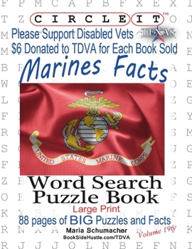 Paperback Circle It, US Marine Corps Facts, Word Search, Puzzle Book [Large Print] Book