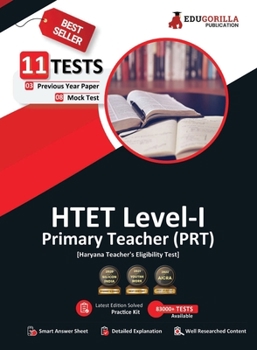 Paperback HTET Level-I Exam 2023 (English Edition) - Haryana Primary Teacher (PRT) - 8 Mock Tests and 3 Previous Year Papers (1600 Solved Questions) with Free A Book