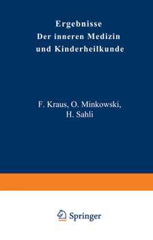 Paperback Ergebnisse Der Inneren Medizin Und Kinderheilkunde: Vierzehnter Band [German] Book