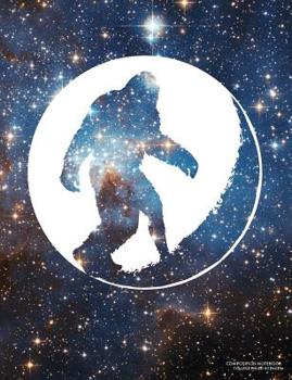 Paperback Composition Notebook College Ruled 110 Pages: Bigfoot Walking on Moon with Galaxy Writing Journal Notebook for Students Book