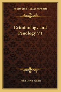 Paperback Criminology and Penology V1 Book