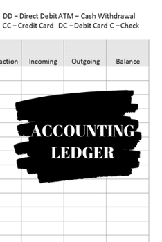 Paperback Accounting Ledger: Simple balance sheet Accounts Bookkeeping Journal cash book for Small and big Businesses - Log, Track, & Record Expens Book