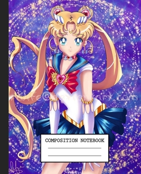 Notebook: Anime Japan Sailor Moon Soft Glossy Cover Graph Paper Pages Book 7.5 x 9.25 Inches 110 Pages