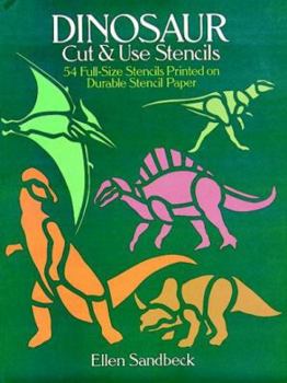 Paperback Dinosaur Cut & Use Stencils Book