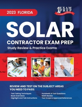 Paperback 2023 Florida Solar Contractor Exam Prep: 2023 Study Review & Practice Exams Book
