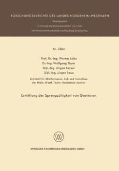 Paperback Ermittlung Der Sprengzähigkeit Von Gesteinen [German] Book