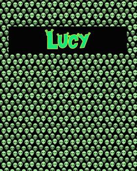 120 Page Handwriting Practice Book with Green Alien Cover Lucy: Primary Grades Handwriting Book