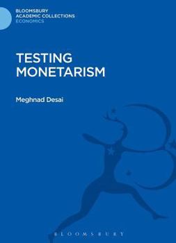 Hardcover Testing Monetarism Book