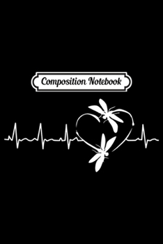 Composition Notebook: Lovely Dragonfly Heartbeat Apparel  Journal/Notebook Blank Lined Ruled 6x9 100 Pages