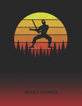 Weekly Planner: Ninja | 2020 - 2021 | Plan Weeks for 1 Year | Retro Vintage Sunset Cover | January 20 - December 20 | Planning Organizer Writing ... | Plan Days, Set Goals & Get Stuff Done