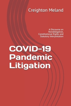 Paperback COVID-19 Pandemic Litigation: A Discourse on Nondelegation, Constitutional Rights and Statutory Interpretation Book