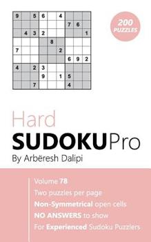 Paperback Hard Sudoku Pro: Book for Experienced Puzzlers (200 puzzles) Vol. 78 Book