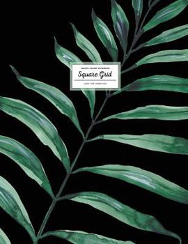 Paperback Graph Paper Notebook (Diary, Journal) - Square Grid: Palm Leaf Watercolor Book