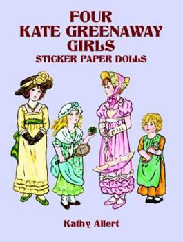 Paperback Four Kate Greenaway Girls Sticker Paper Dolls Book