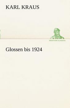 Paperback Glossen Bis 1924 [German] Book