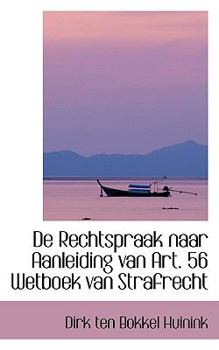 Paperback de Rechtspraak Naar Aanleiding Van Art. 56 Wetboek Van Strafrecht Book