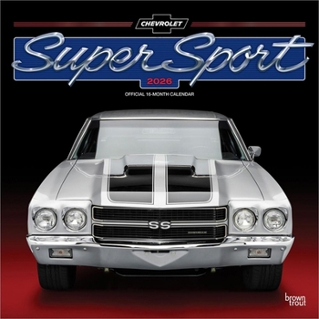 Calendar Chevy Super Sport Official 2026 12 X 24 Inch (Hanging) Monthly Square Wall Calendar Plastic-Free Book