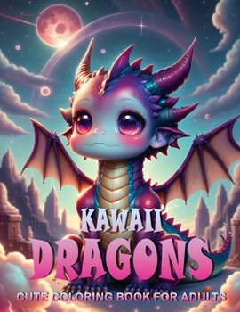 Paperback Kawaii Dragons: Cute Coloring Books for Adults Book