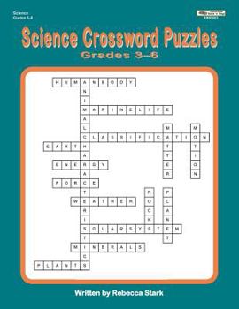 Paperback Science Crossword Puzzles Grades 3-6 Book