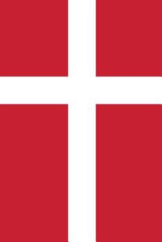 Denmark Flag Notebook - Danish Flag Book - Denmark Travel Journal: Medium College-Ruled Journey Diary, 110 page, Lined, 6x9 (15.2 x 22.9 cm)