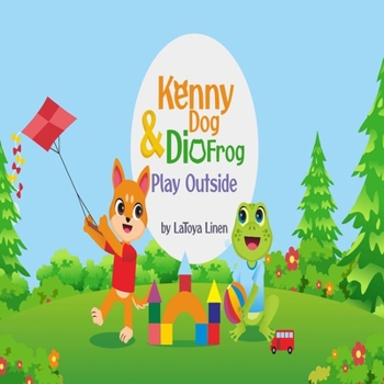 Paperback Kenny dog and Dio frog play outside Book