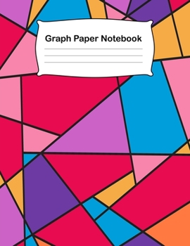 Paperback Graph Paper Notebook: Colorful Stained Glass Window, Quad Ruled 5x5, Large 8.5 x 11, Grid Paper Notebooks for Students Book