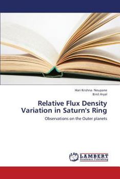 Paperback Relative Flux Density Variation in Saturn's Ring Book