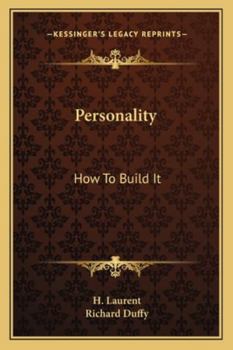 Paperback Personality: How To Build It Book