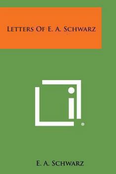 Paperback Letters of E. A. Schwarz Book