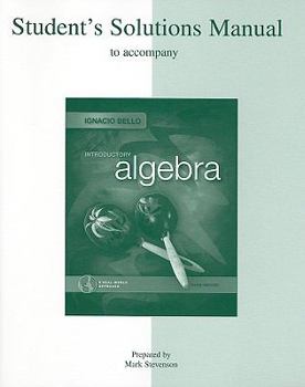 Paperback Introductory Algebra Student's Solutions Manual: A Real-World Approach Book