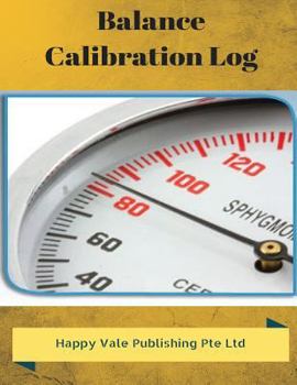 Paperback Balance Calibration Log Book