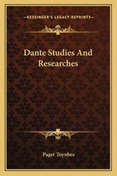 Paperback Dante Studies And Researches Book