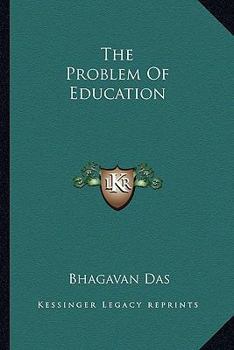 Paperback The Problem Of Education Book