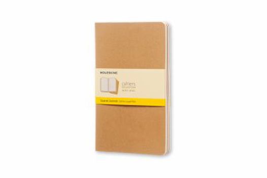 Paperback Moleskine Cahier Journal (Set of 3), Large, Squared, Kraft Brown, Soft Cover (5 X 8.25): Set of 3 Square Journals Book