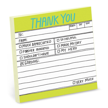 Mass Market Paperback Knock Knock Hand-Lettered Thank You Sticky Notes Book