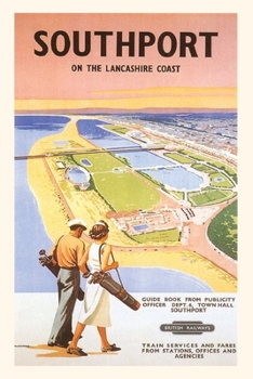 Paperback Vintage Journal Southport Travel Poster Book