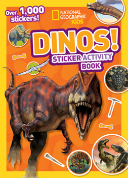 Paperback Dinos Sticker Activity Book [With Sticker(s)] Book