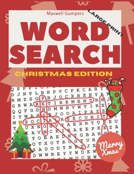 Paperback Word Search: Christmas Edition: 8.5" x 11" Large Print: - Large Print Word Search Book [Large Print] Book