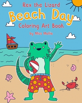 Paperback Rex the Lizard Beach Day Coloring Art Book