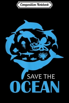 Composition Notebook: Sea Turtle Gif SAve The Ocean Ocean Life  Journal/Notebook Blank Lined Ruled 6x9 100 Pages