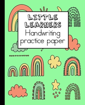 Paperback Little learners handwriting practice paper: Learning notebook for young children to practice printed handwriting and draw associated imagery to suppor Book