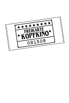 Paperback Notebook: Kopfkino sarcasm Versaut free pass joke gift 120 Pages, 6x9 Inches, Dot Grid Book