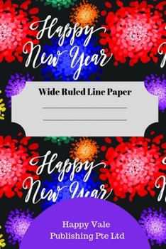 Paperback 2020 New Year Theme Wide Ruled Line Paper Book